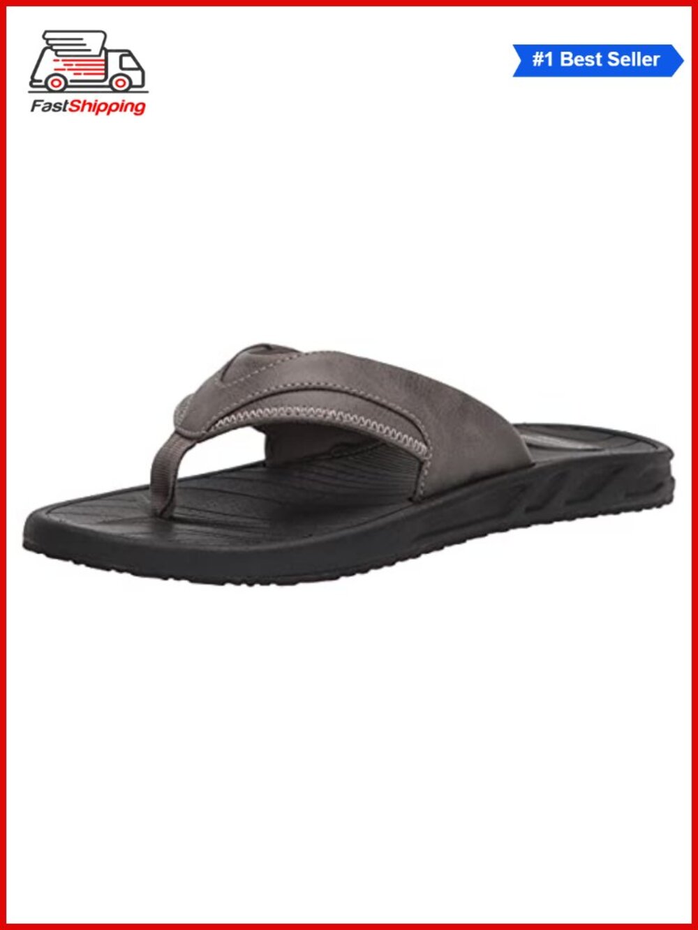 ✨Men's Slip-On Comfort Sandals Faux Leather Non-Slip Padded Strap